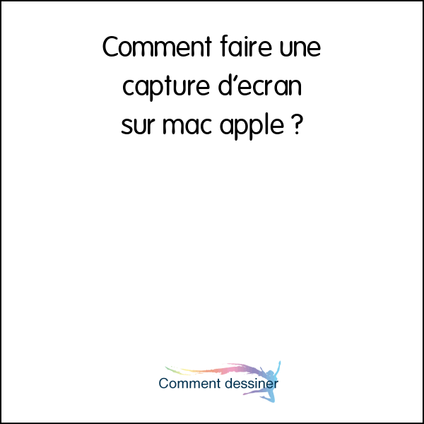 Comment faire une capture d’écran sur mac apple